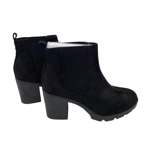 Topshop Byron Unit Booties Black Sz 9.5 NWOB Chunky Heel - Picture 6 of 12